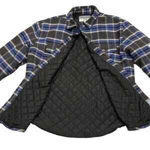 Mens lined Shirt Jacket L Flannel Workwear Rugged Outdoors Streetwear Fall